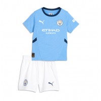 Manchester City Erling Haaland #9 Heimtrikotsatz Kinder 2024-25 Kurzarm (+ Kurze Hosen)